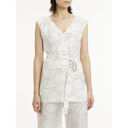 Calvin klein v neck sleeveless blouse store