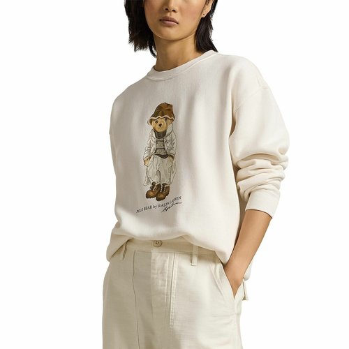 Sweat col rond nounours creme Polo Ralph Lauren La Redoute