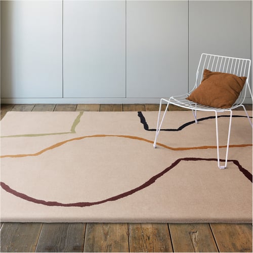 Boo Outline Rug Bold outline shapes rug in 100% wool, multi-coloured, Édité | La Redoute