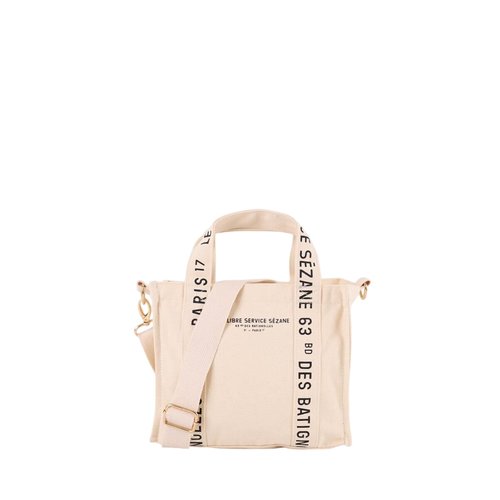Sac a bandouliere en coton tres bon etat beige Sezane La Redoute