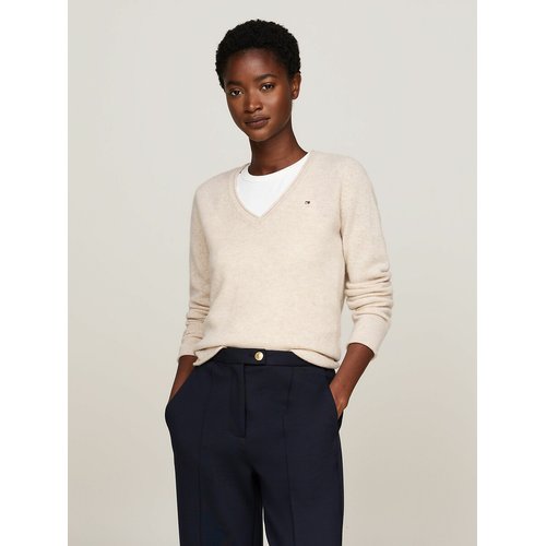 Wool v neck jumper Tommy Hilfiger La Redoute