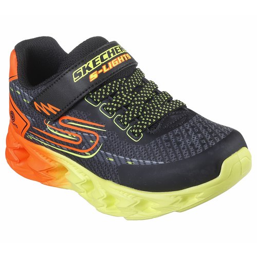 Black and orange skechers shop