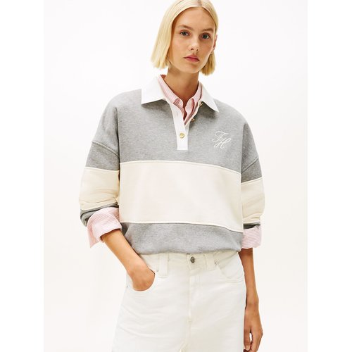 ABINGOO Maglietta Donna Maniche Lunghe Henley A Righe - Felpa Morbida Imbottita Con Collo Rotondo E Chiusura A Bottoni