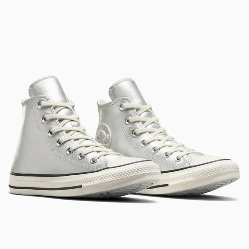 Silver high top converse outlet