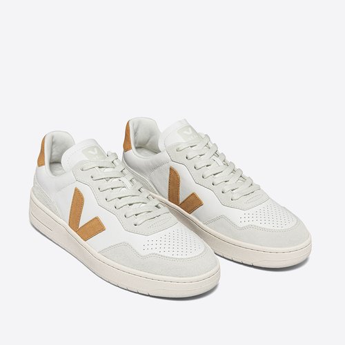 Baskets v 90 blanc orange Veja La Redoute