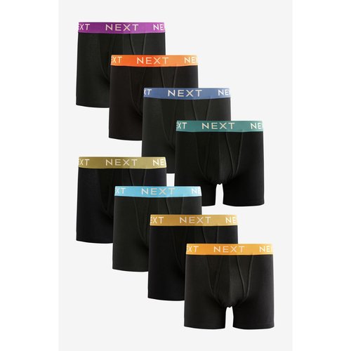 Lot de 8 boxers avec ouverture sur le devant ceinture noire et blanche doree Next La Redoute