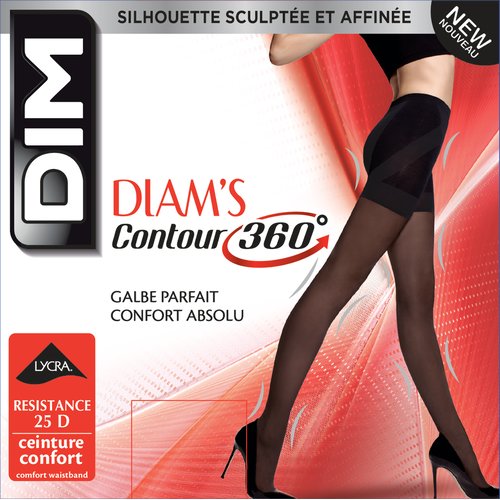 Collant diam s contour 360 25 deniers noir Dim La Redoute