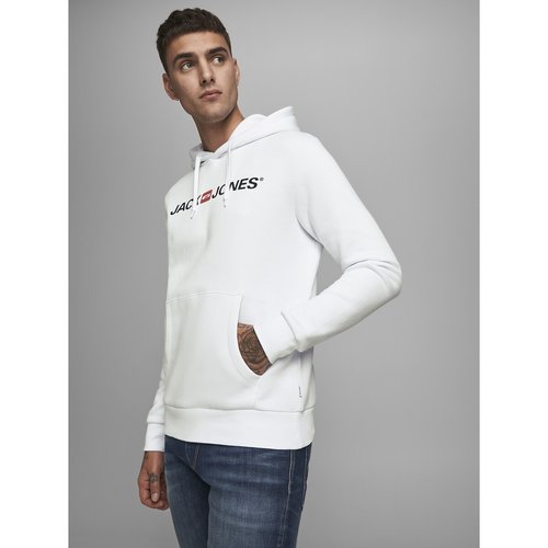 Hoodie white with print Jack Jones La Redoute