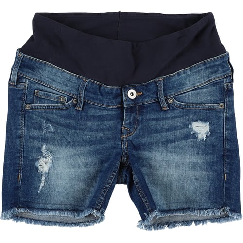 Gowjog Short En Jean Maternité - Short Grossesse Été Avec Bande Ventrale Confortable