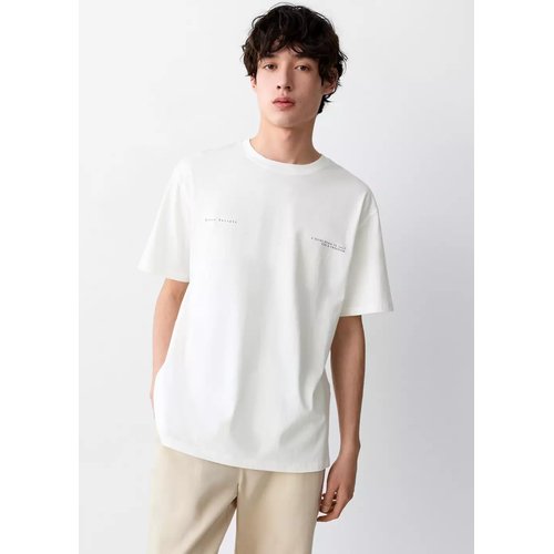 Lyle And Scott Vintage Tee-Shirt Breton Rayé Homme Blanc Cassé