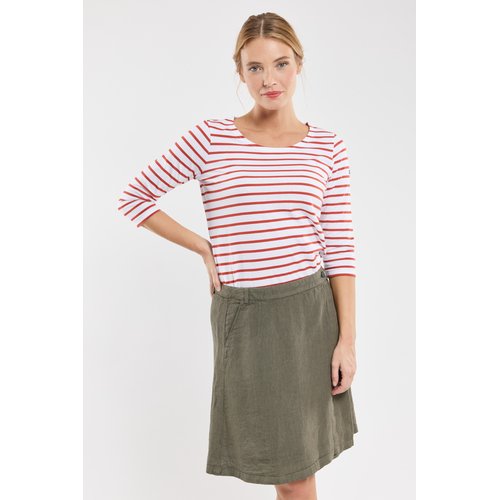 Jupe portefeuille en lin caccia Armor Lux La Redoute