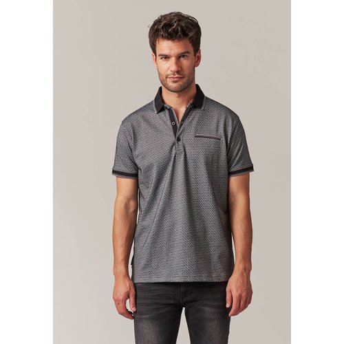 Polo homme en jacquard et motif graphique hyphen noir Deeluxe La Redoute
