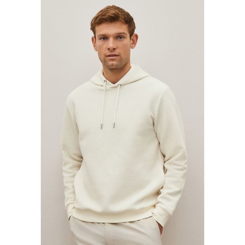 Sweat a capuche texture haut de gamme enfiler blanc ecru Next La Redoute
