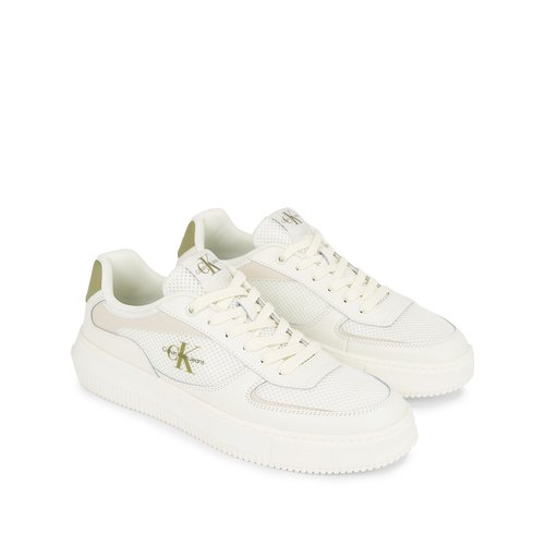 Chunky cupsole leather trainers Calvin Klein Jeans La Redoute