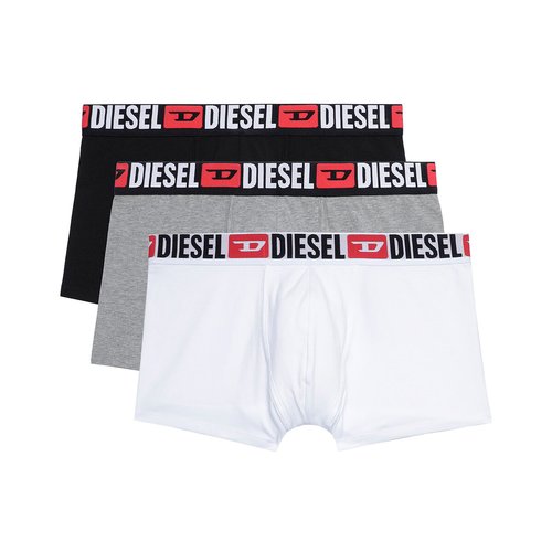 Set van 3 boxershorts zwart meleegrijs wit Diesel La Redoute