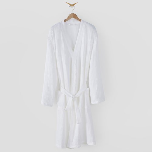 Peignoir kimono gaze de coton palisto blanc La Redoute Interieurs La Redoute
