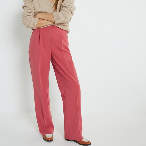 Pantalon large a plis rose blush La Redoute Collections La Redoute