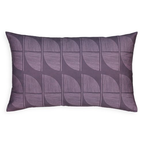 Cordova rectangular 100 cotton cushion cover dark purple La Redoute Interieurs La Redoute