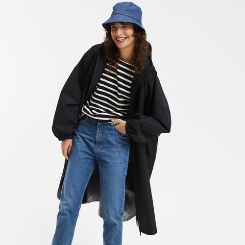Manteau Imperméable Coupe-vent Femme Longue – Capuche, Coupe Oversize – Pour Randonnée, Plein Air, Printemps, Automne – Polyester Léger