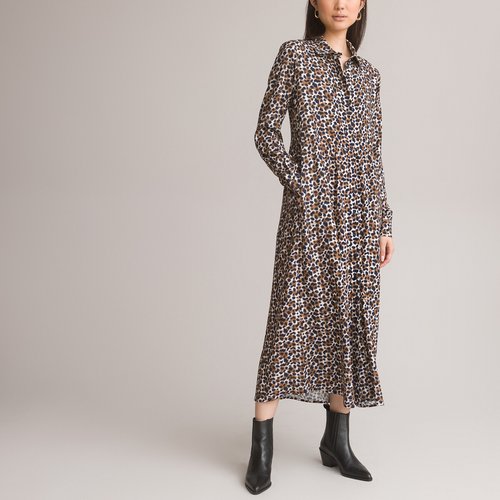 Animal print shirt dresses top
