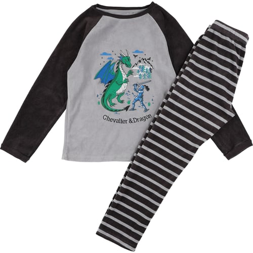 Pyjama Garçon Sergent Major 4 Ans - Velours Bleu Turquoise Thème Robot Fusée Spatiale - Très Bon état Occasion