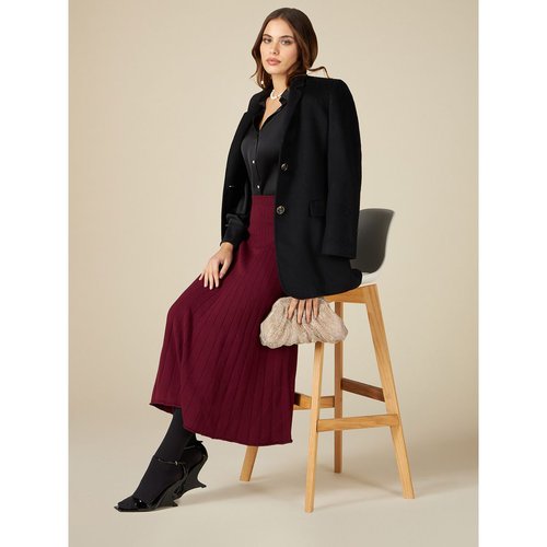 Jupe mi longue en tricot plisse burgundy Oltre La Redoute
