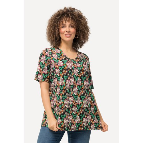 T shirt a motif ethnique noir Ulla Popken La Redoute