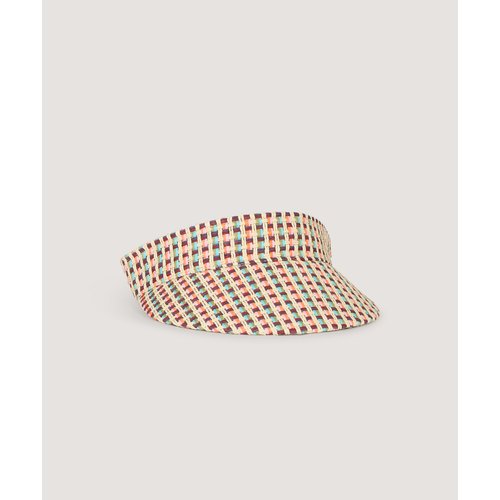 Visiera MCap Deluxe Twill Cotone, Uomo, Multicolore (nero/rosso), Chiusura Velcro - copertina
