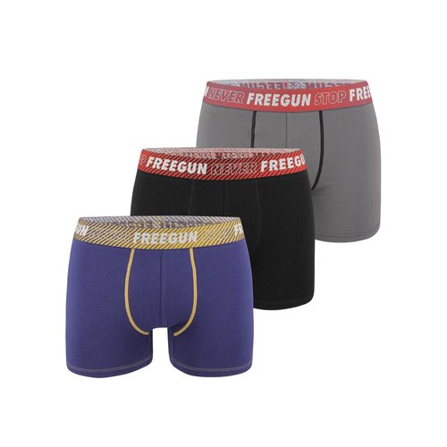 Boxers coton never stop lot de 3 Freegun La Redoute