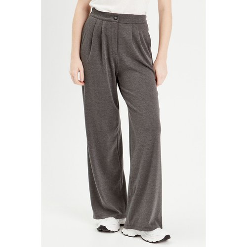 Pantalon city large fluide gris clair Cache Cache La Redoute