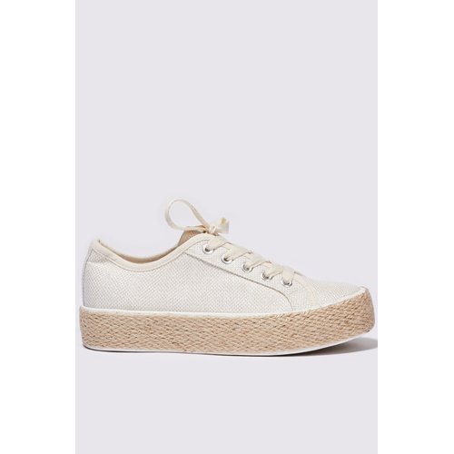 Espadrilles plates avec cordes ecru Bonobo La Redoute