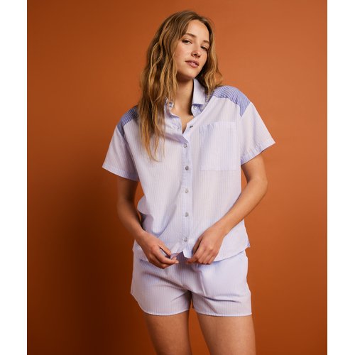 Chemise de pyjama rayee en coton BARBARA