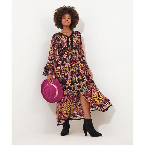 Robe style boheme azalea imprime fond noir Joe Browns La Redoute