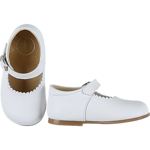 Bébés (chaussures) En Cuir Blanc Fin - Taille 18 EU, Neuf Sans Boîte - Pour Fille