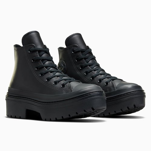 All star lugged heel high top trainers in leather Converse La Redoute