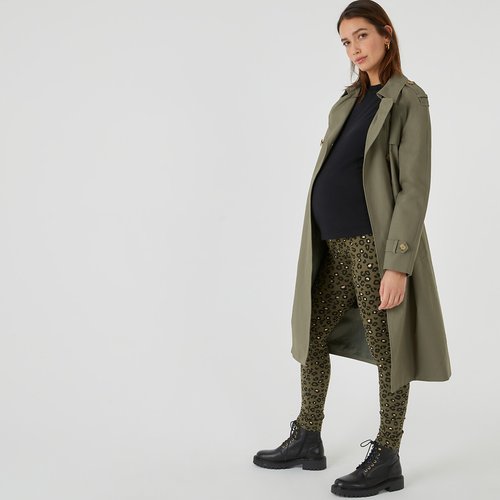 Animal print maternity leggings in cotton length 26.5