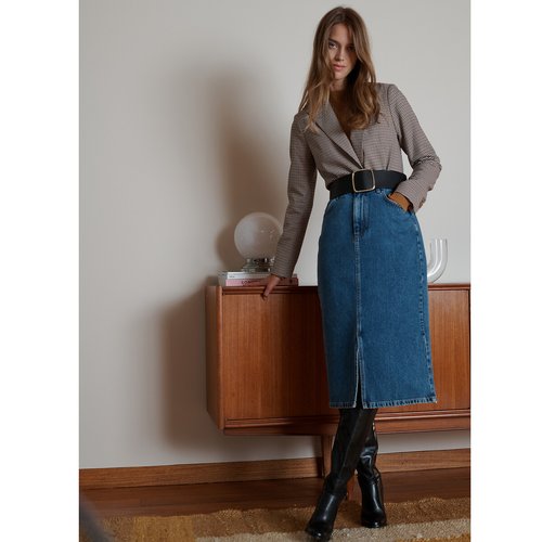 Ceinture large taille haute camel La Redoute Collections La Redoute