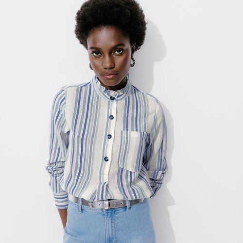Chemise a rayures raye marine Promod La Redoute