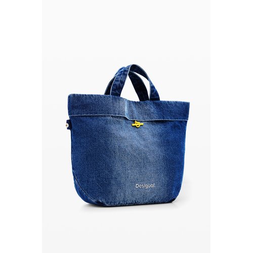 Sac cabas l reversible en denim bleu Desigual La Redoute