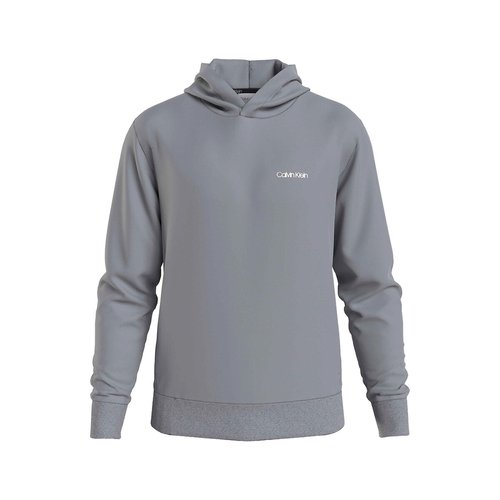 Small logo print hoodie in cotton mix grey Calvin Klein La Redoute