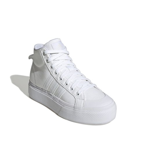 White adidas platform trainers top