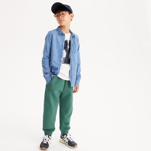 Pantalon Large Garçon Adolescent 8-15 Ans - Coupe Fluide Et Confortable - Taille élastique Pour Le Sport