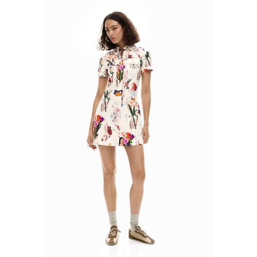 Robe Desigual Imprimé Épaules Découvertes - Taille 36/S - Occasion Très Bon État