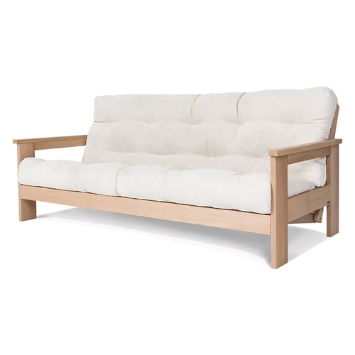Canapé Lit Convertible Futon SAKE - 185x120 Cm, Mousse Waterfoam, Style Scandinave, 3 Places