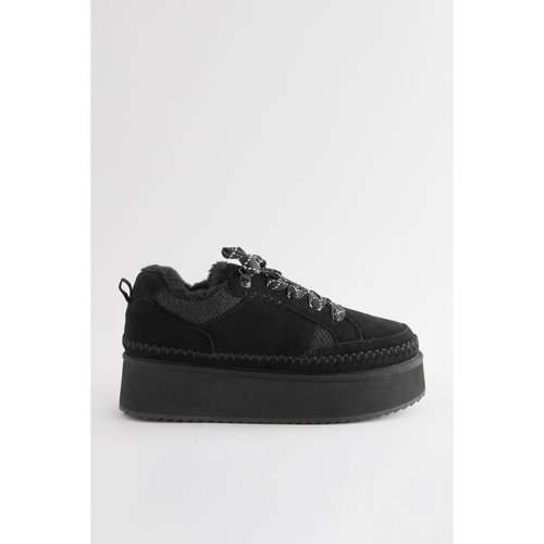 Baskets a lacets fourrees en daim Next La Redoute