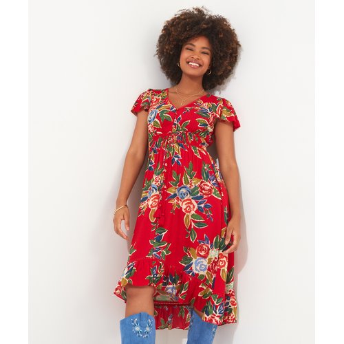 Robe fleurie col v sale