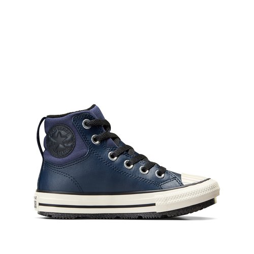 Converse blue leather online