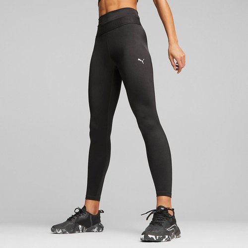 Strong shine cropped sports leggings with high waist black Puma La Redoute