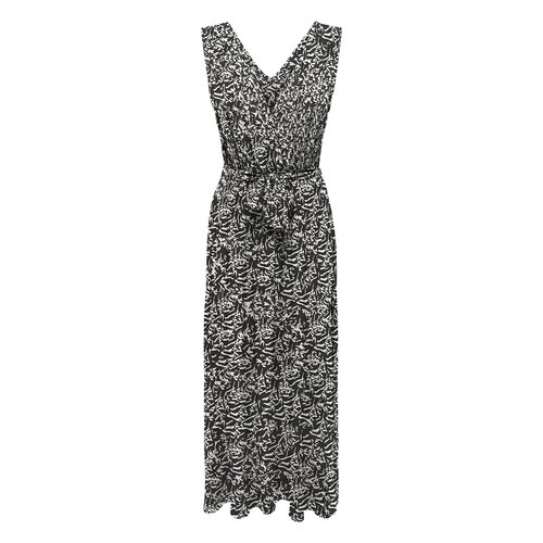 Black and white sleeveless dress cheap