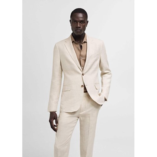 Veste costume slim fit 100 lin beige Mango Man La Redoute